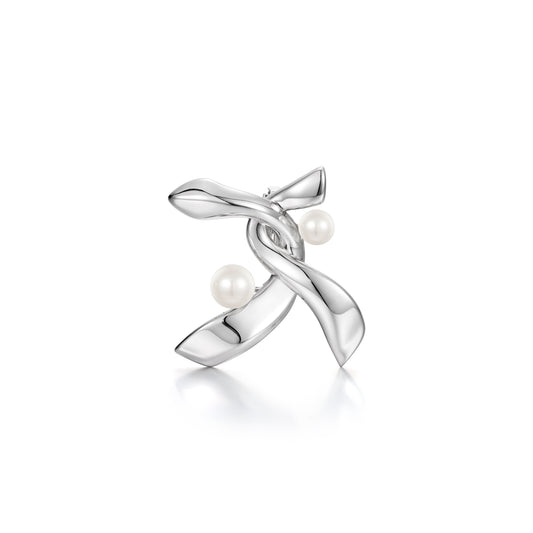 Auriella Pearl Sterling Silver Brooch