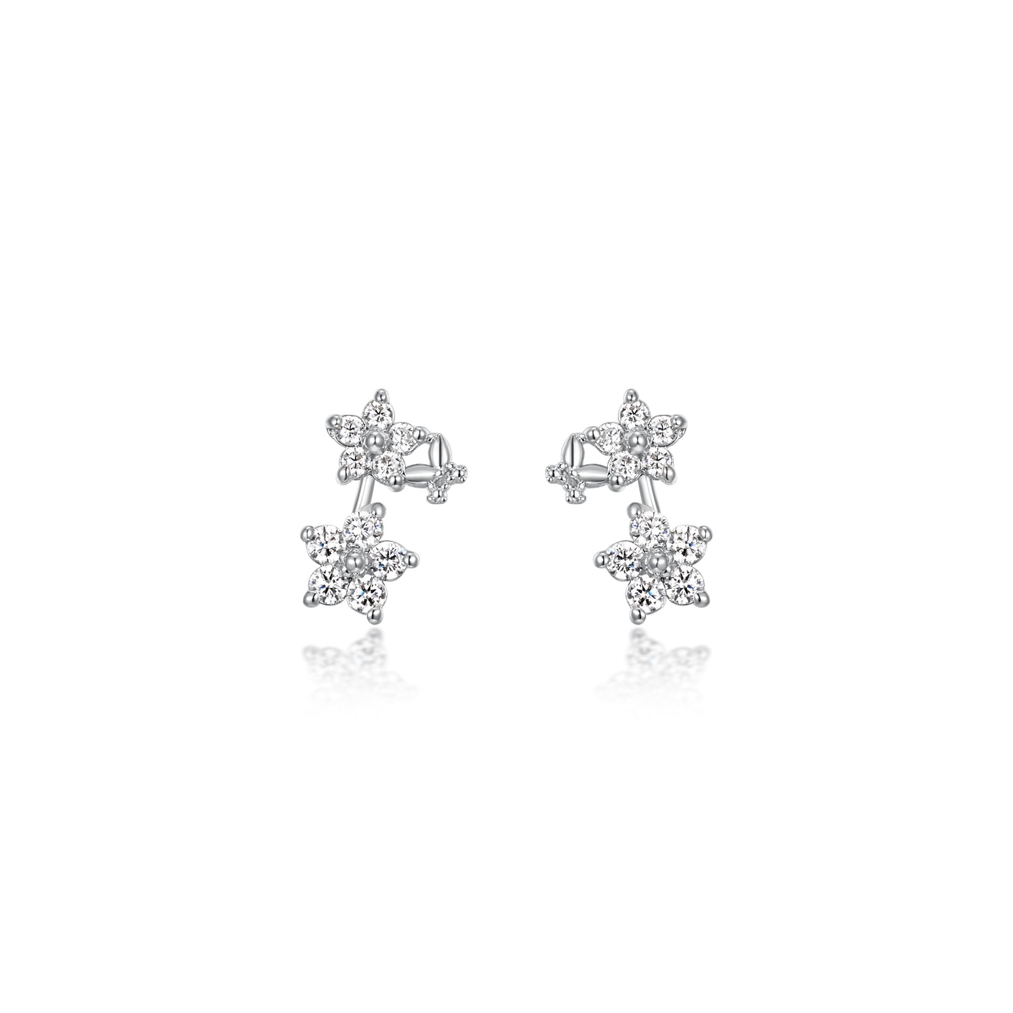 Auriella Floret Stud Earrings 925 Silver