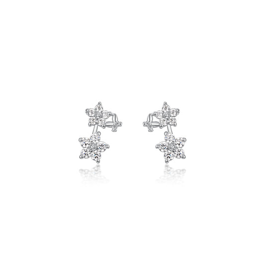 Auriella Floret Stud Earrings 925 Silver