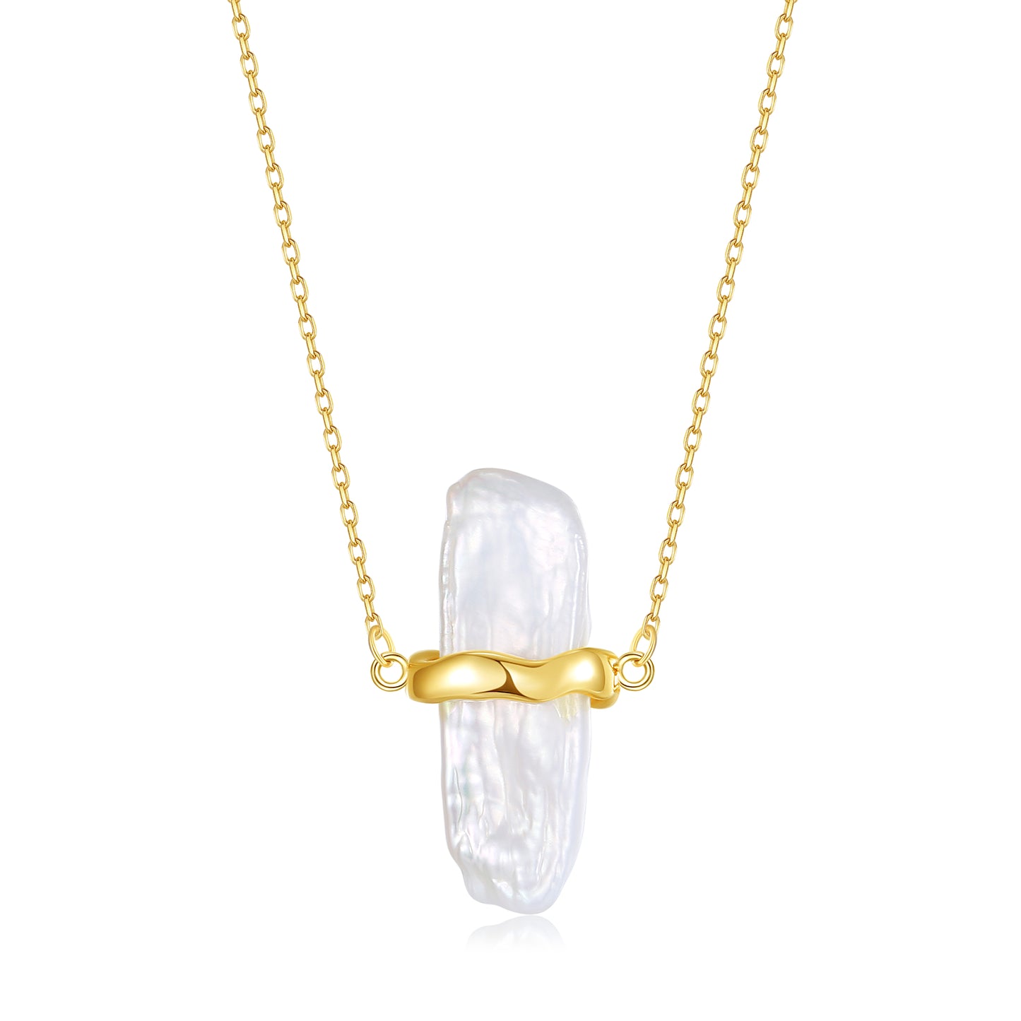 Auriella Hanging Baroque Pearl Necklace