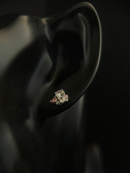 Sliver Bloom Snow Stud Earrings